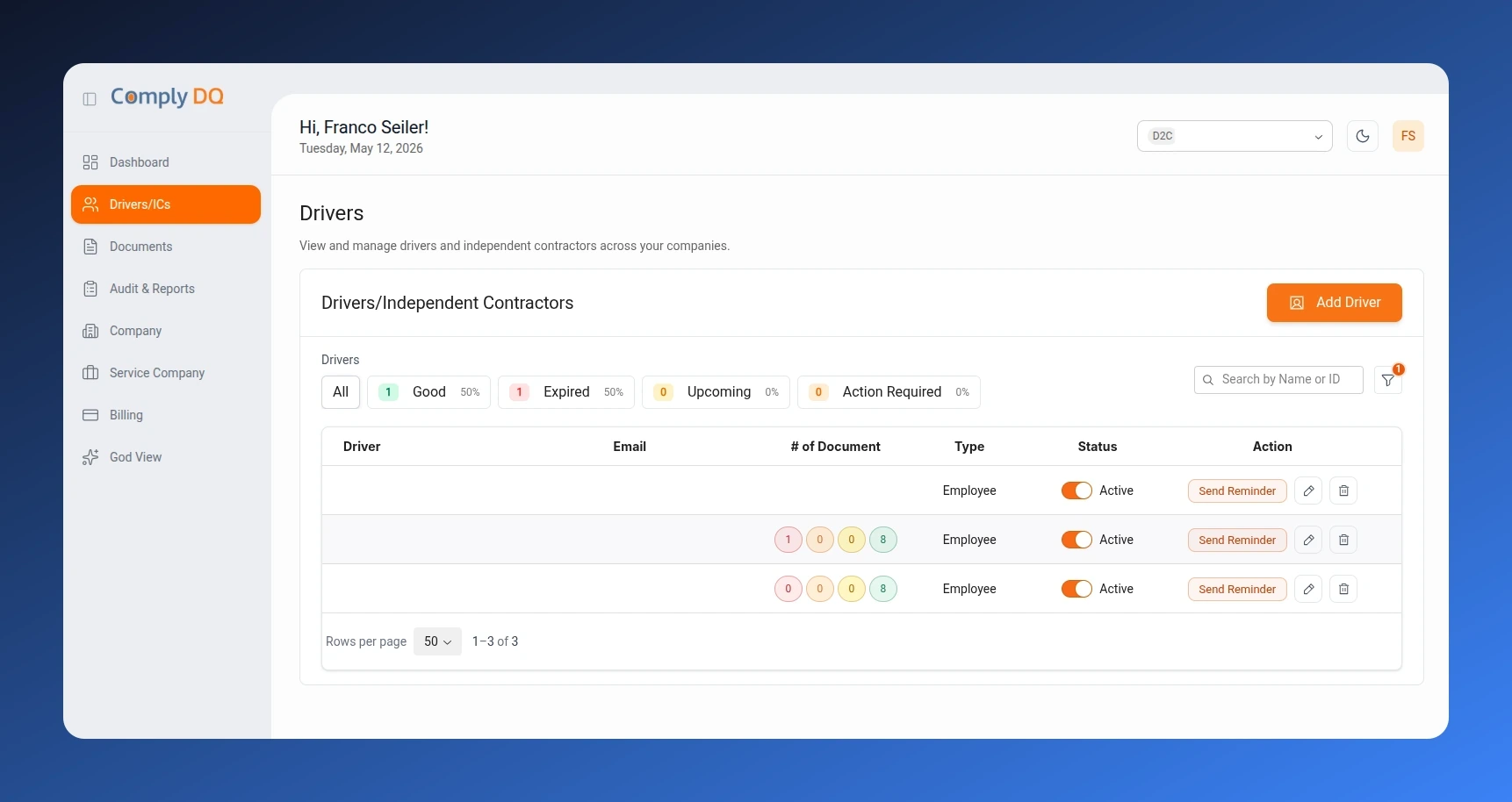 Server monitoring dashboard