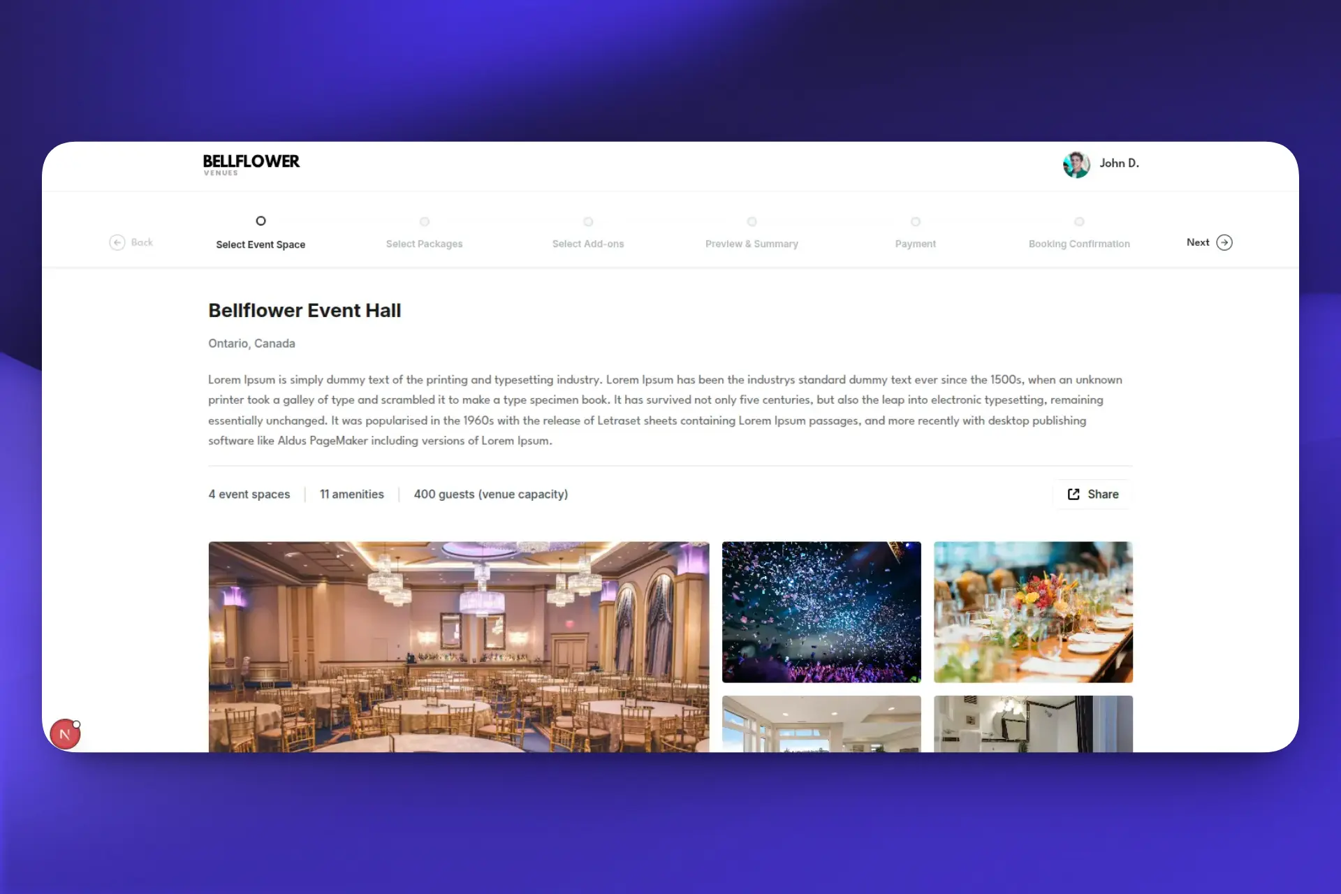Event Scheduler Preview